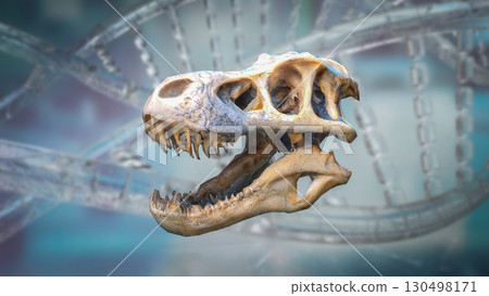 The T rex Skull for Education or sci concept 3d Rendering. 130498171