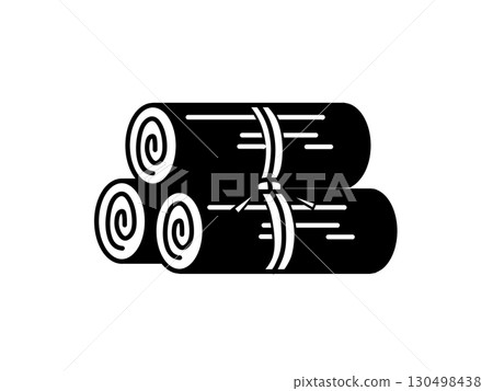 簡單的柴火捆圖示（黑色） 130498438