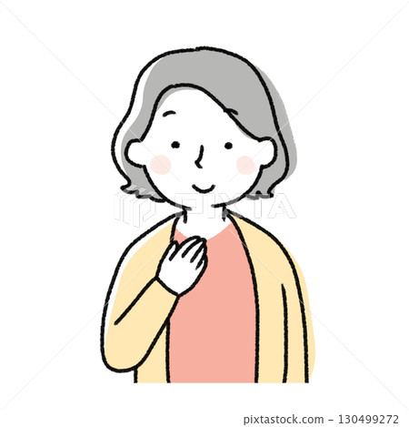 一個女人的簡單插圖 130499272