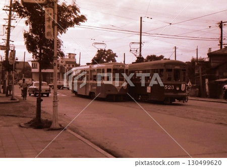 Hakodate City Tram, 1965, when the 500 series was still in use. Hakodate City, Hokkaido. 130499620