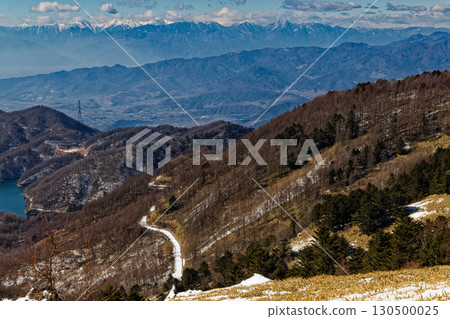 The Southern Alps mountain range seen from Mt. Tengudana in the Daibosatsu Range The Southern Alps mountain range seen from Mt. Tengudana in the Daibosatsu Range 130500025