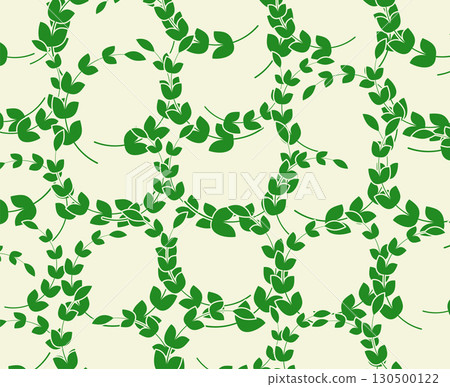 Green Wreath Leaf Seamless Botanical Pattern Background 130500122
