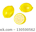 Hand-drawn lemon illustration in watercolor style 130500562