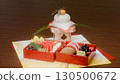 Kagami mochi and osechi transparent background material 130500672