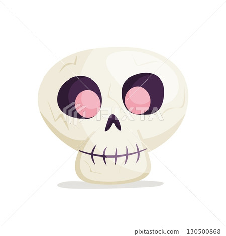 Cute skull with pink eyes Cute skull with pink eyes 130500868