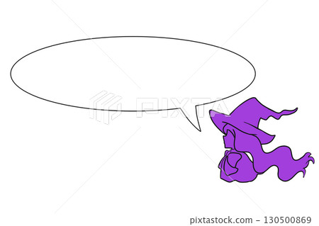 萬聖節女巫演講泡泡 130500869