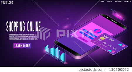 shopping online Modern Landing page 130500932