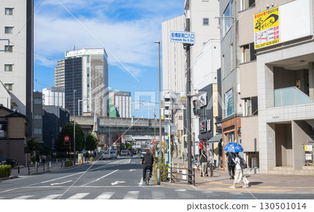 People walking along the street in front of the station in Funabashi City, Chiba Prefecture (Honmachi, Funabashi City) People walking along the street in front of the station in Funabashi City, Chiba Prefecture (Honmachi, Funabashi City) 130501014