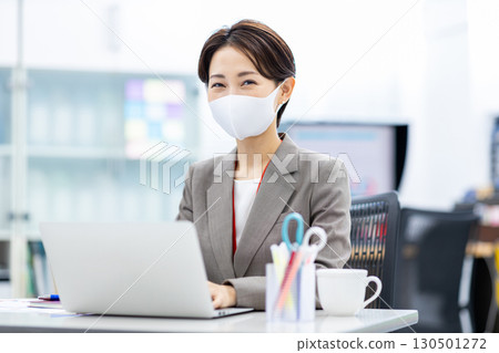 女性商務場景面具 130501272