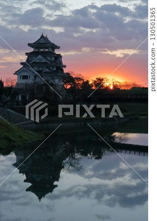 Overnight castle at sunrise 130501365