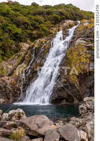 Roaring Okawa Falls, one of Japan's top 100 waterfalls, Yakushima National Park (winter) Roaring Okawa Falls, one of Japan's top 100 waterfalls, Yakushima National Park (winter) 130501456
