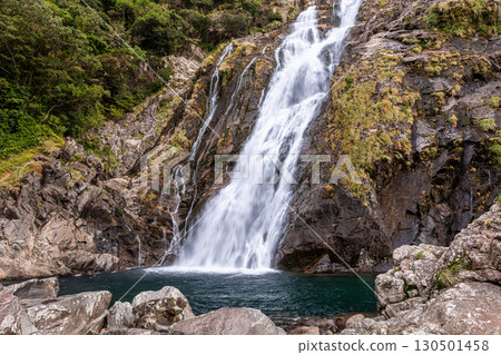 Roaring Okawa Falls, one of Japan's top 100 waterfalls, Yakushima National Park (winter) Roaring Okawa Falls, one of Japan's top 100 waterfalls, Yakushima National Park (winter) 130501458