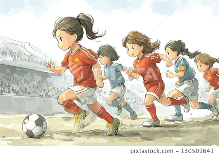 Soccer match scene 130501641