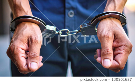 逮捕手銬罪犯 130501687