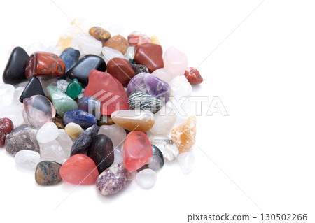 Natural stone, ore, gemstone, copy space 130502266
