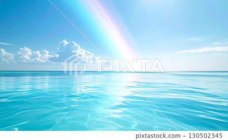 A rainbow over the ocean A rainbow over the ocean 130502345