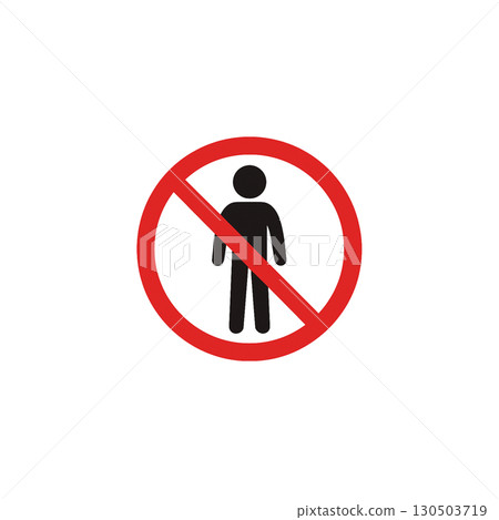 禁止擅闖彩色圖示、資料、無背景、插圖、標誌 130503719