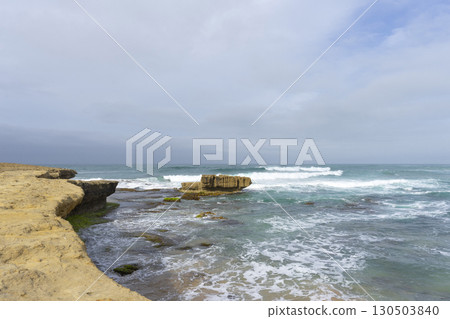 Stunning view of Sherbrooke River Beach at Port Campbell, Victoria, Australia. 130503840