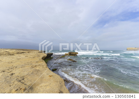 Stunning view of Sherbrooke River Beach at Port Campbell, Victoria, Australia. 130503841