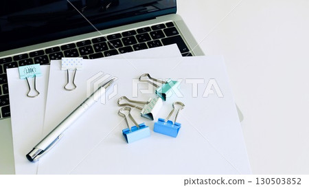 Business image, desk work, document creation, copy space, 16:9 Business image, desk work, document creation, copy space, 16:9 130503852