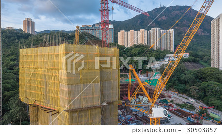 Aug 12 2025 Construction Site At Ngau Chi Wan Hong Kong Aug 12 2025 Construction Site At Ngau Chi Wan Hong Kong 130503857
