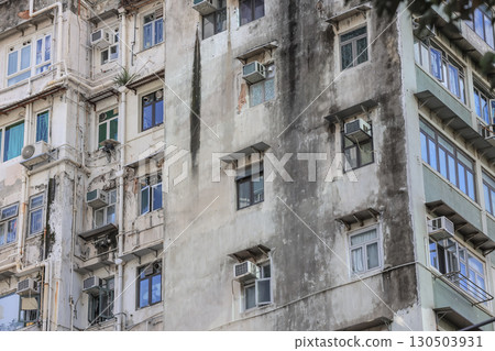 Aug 30 2025 Historic Tong Lau Buildings in Mong Kok Streets 130503931