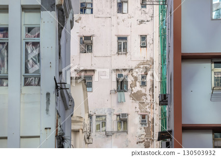 Aug 30 2025 Historic Tong Lau Buildings in Mong Kok Streets 130503932