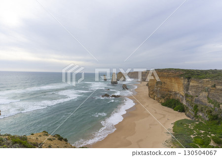 Beautiful ocean lookout on the Twelve Apostles at the Great Ocean Road in Victoria, Australia. 130504067