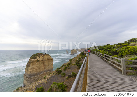 Beautiful ocean lookout on the Twelve Apostles at the Great Ocean Road in Victoria, Australia. 130504070