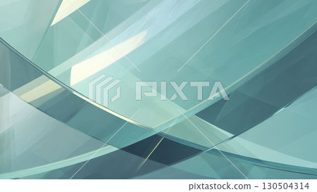 具有玻璃般透明度的藍綠色抽象的背景設計 130504314