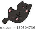 Rolling cat (black cat) 130504736
