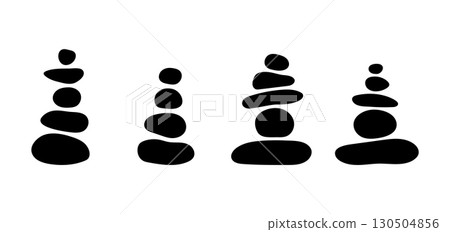 Balanced stone cairns Balanced stone cairns 130504856