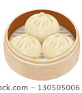 Chinese steamed buns in a steamer 130505006