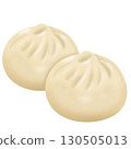 Two delicious looking steamed buns 130505013