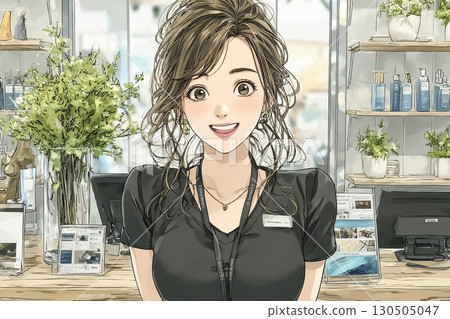 美容院工作人員面帶微笑 130505047