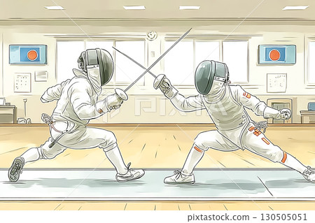 擊劍刺擊的瞬間 130505051