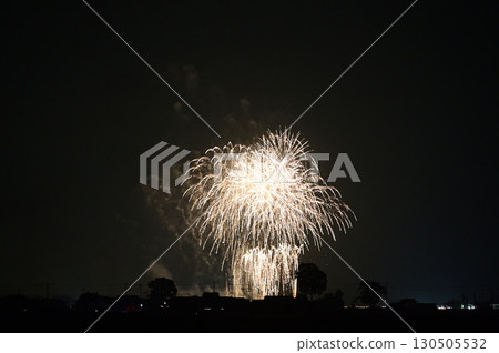 Midsummer fireworks lighting up the night sky 130505532