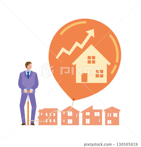 Illustration of the housing bubble 130505819