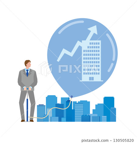 Real estate bubble image illustration 130505820