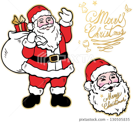 Christmas Santa Claus person male decoration decoration hand-drawn illustration material 130505835