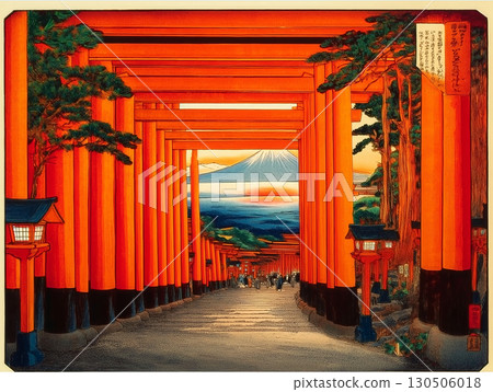 Torii Fushimi Taisha Shrine illustration 130506018