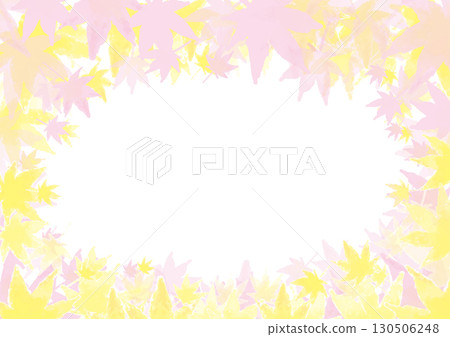 Watercolor autumn leaves, autumn leaf frame 06 130506248