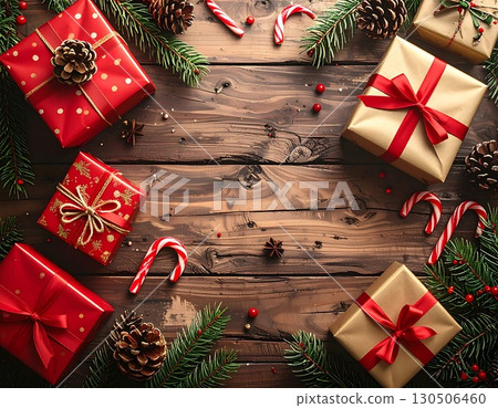 festive christmas fireplace scene generative 130506460