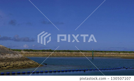 Depot Island and the blue sky in Mihama, Chatan Town, Okinawa Prefecture 130507107