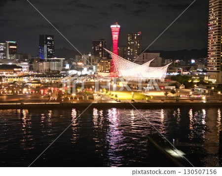 神戶美利堅公園燈光秀的鳥瞰圖 130507156