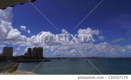 Depot Island and the blue sky in Mihama, Chatan Town, Okinawa Prefecture Depot Island and the blue sky in Mihama, Chatan Town, Okinawa Prefecture 130507170