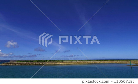 Depot Island and the blue sky in Mihama, Chatan Town, Okinawa Prefecture 130507185