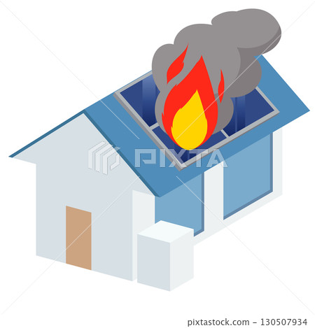 Solar panel fire on a detached house Solar panel fire on a detached house 130507934