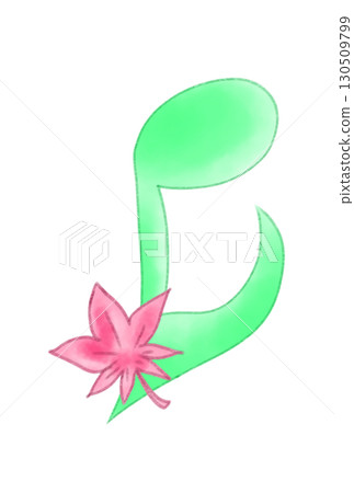 Musical notes with fallen leaves Musical notes with fallen leaves 130509799