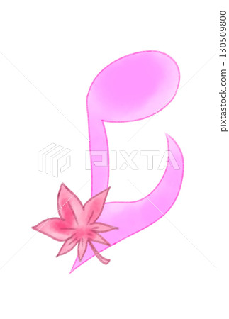 Musical notes with fallen leaves Musical notes with fallen leaves 130509800